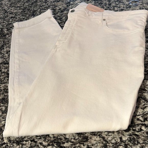 NYDJ Ami Skinny Ankle Jeans with Cuff in Opti White - 24W - NWT - Picture 2 of 9